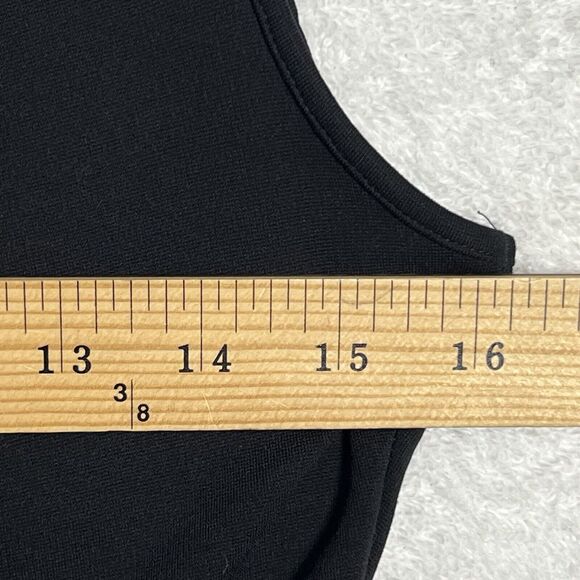 Josh Goot Little Black Dress Women's L Sheath Italian Fabric Stretchy Raw Hem - Picture 6 of 14